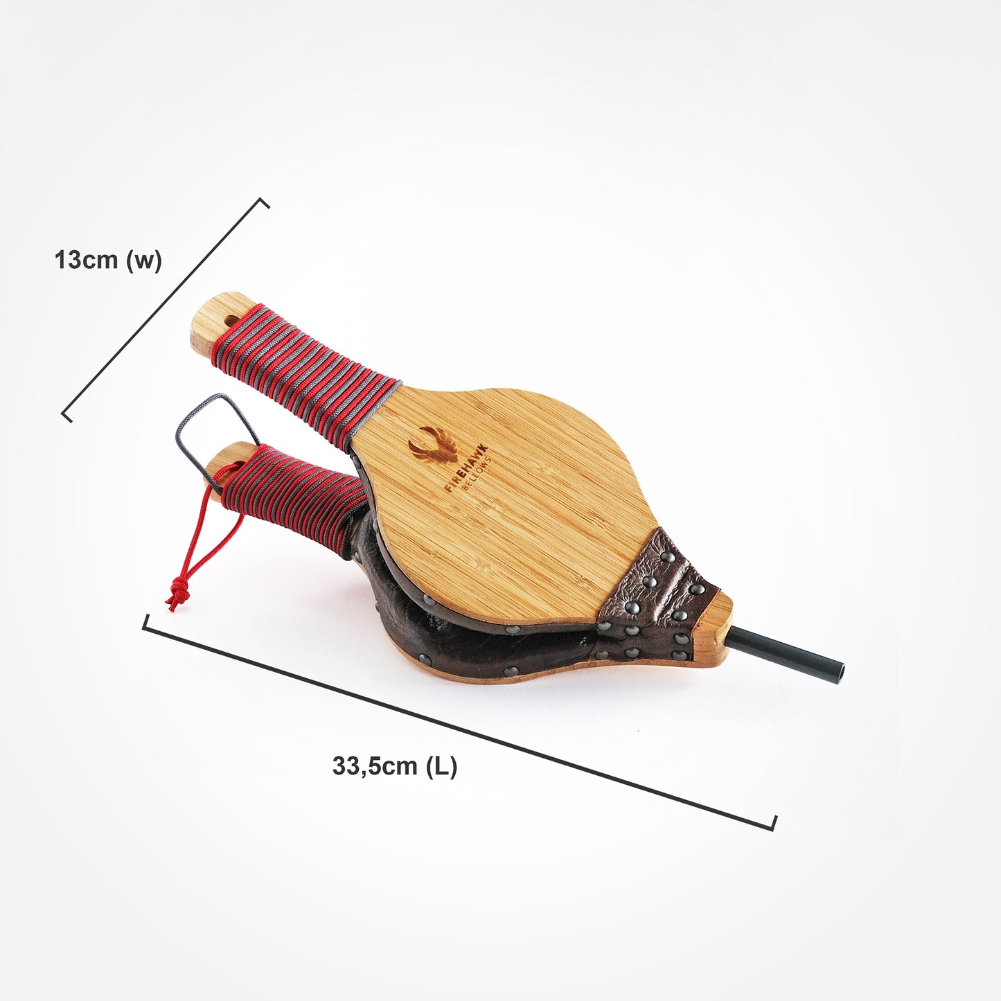 Red Traditional Lava Fire Bellow / Blaasbalk SML